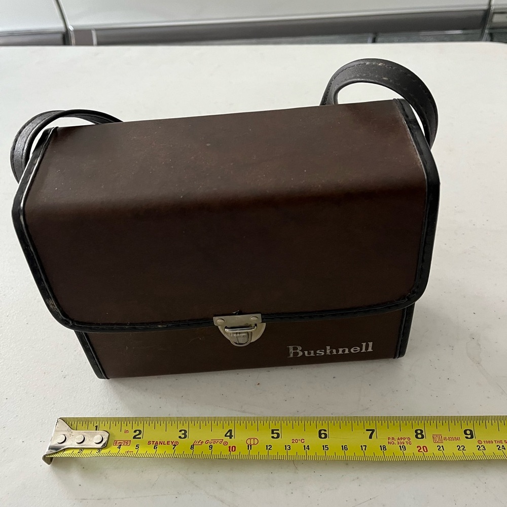 Busknell Binoculars and Classic Brown Messenger Bag